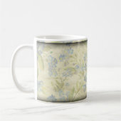 居心地の良いヴィンテージフローラ忘れテキストMe Not コーヒーマグカップ (左)