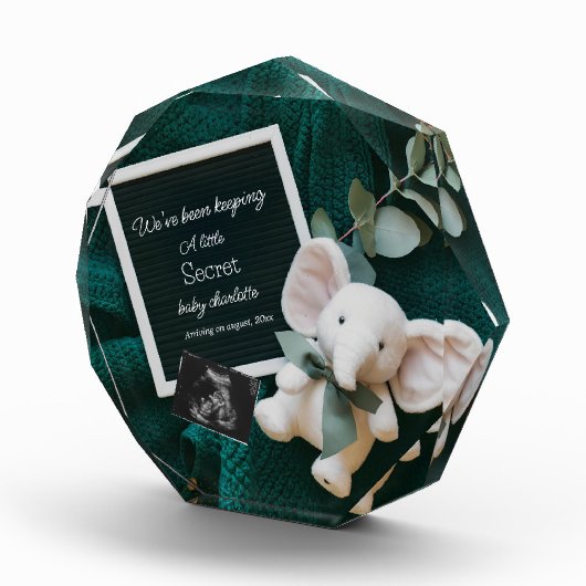 居心地の良い中立バスケット妊娠の発表 フォトブロック (右)