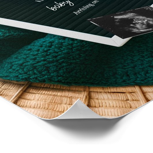 居心地の良い中立バスケット妊娠の発表 ポスター (角)