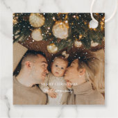 居心地の良い写真のパーソナライズされたクリスマス フェイバータグ (裏面)