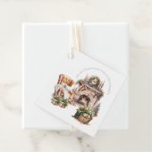 居心地の良い写真のパーソナライズされたクリスマス フェイバータグ (インサイチュ)