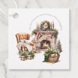 居心地の良い写真のパーソナライズされたクリスマス フェイバータグ