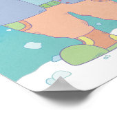 居心地の良い冬のカエル ポスター (角)