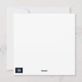 居心地の良い冬のキャビンのクリスマスカード シーズンカード (裏面)