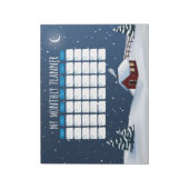 居心地の良い冬のキャビンノートパッド | 雪の夜の文房具 ノートパッド (回転)