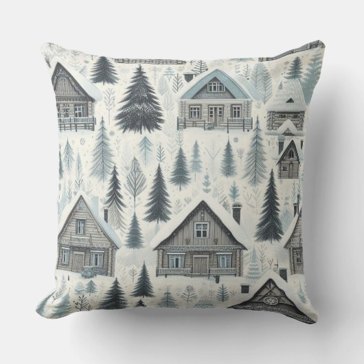 居心地の良い冬のキャビン クッション (正面)