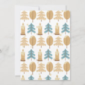 居心地の良い冬のクリスマスの休日1st誕生日パーティー 招待状 (裏面)