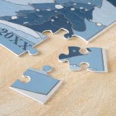 居心地の良い冬のクリスマスタウン ジグソーパズル (側面)