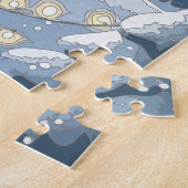 居心地の良い冬のクリスマスタウン ジグソーパズル (側面)