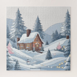 居心地の良い冬のクリスマスタウン ジグソーパズル