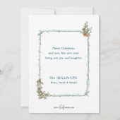 居心地の良い冬のコテージと華美クリスマスグリーティング シーズンカード (裏面)