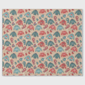 居心地の良い冬のセーター、帽子、スカーフとミトン ラッピングペーパー (フラット)