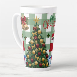 居心地の良い冬のデザインのクリスマスツリーGIF カフェラテマグ