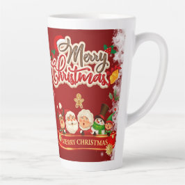 居心地の良い冬のデザインのクリスマスツリーGIF カフェラテマグ