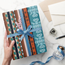 居心地の良い冬のパターン ラッピングペーパー