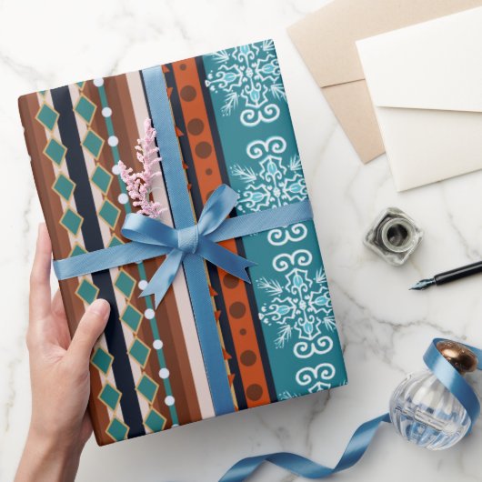 居心地の良い冬のパターン ラッピングペーパー (ギフト)