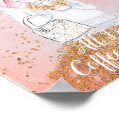 居心地の良い冬のブロガー女の子のプランナーポスタープリント ポスター (角)