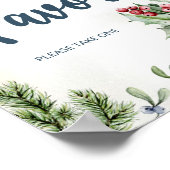 居心地の良い冬のホットココア雪のように赤ちゃんシャワーの好意 ポスター (角)