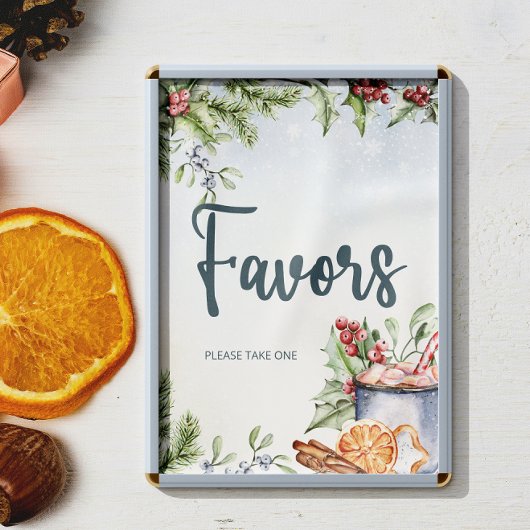 居心地の良い冬のホットココア雪のように赤ちゃんシャワーの好意 ポスター