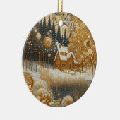 「居心地の良い冬の住居」 セラミックオーナメント (右)