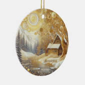 「居心地の良い冬の住居」 セラミックオーナメント (右)