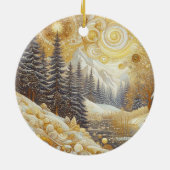 「居心地の良い冬の住居」 セラミックオーナメント (裏面)