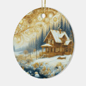 「居心地の良い冬の住居」 セラミックオーナメント (左)