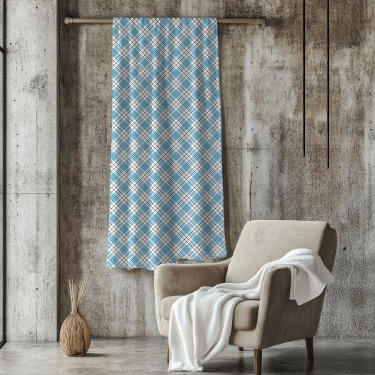 居心地の良い冬の夜のためのブルーイエロータータンチェック毛布 フリースブランケット