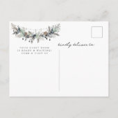 居心地の良い冬の暖炉の移動 案内ポストカード (裏面)