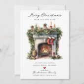 居心地の良い冬の暖炉の移動 案内状 (正面)