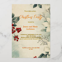 居心地の良い冬の雪の緑のクリスマスパーティー