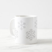 居心地の良い冬の雰囲気マグカップ 雪の結晶 コーヒーカップ (正面左)