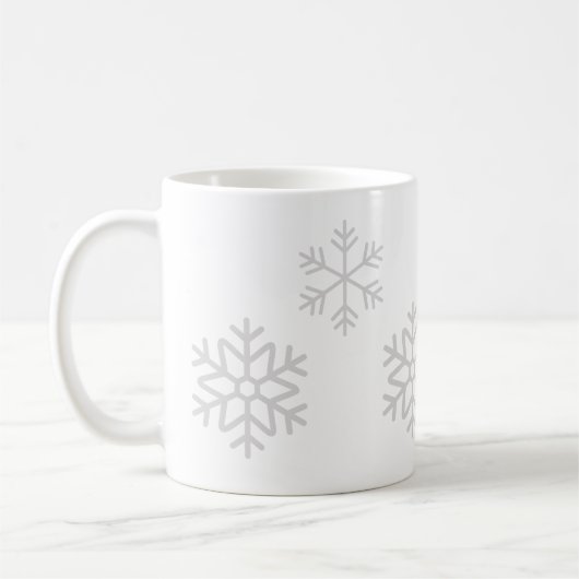 居心地の良い冬の雰囲気マグカップ 雪の結晶 コーヒーカップ (左)
