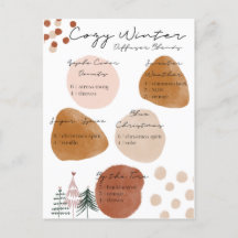 居心地の良い冬ディフューザーブレンドポストカード