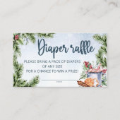 居心地の良い冬ホットココアスノーウィーオムツラッフルチケット エンクロージャーカード (正面)