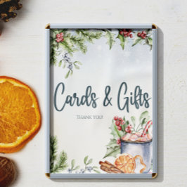 居心地の良い冬ホットココアベビーシャワーカード&ギフト ポスター