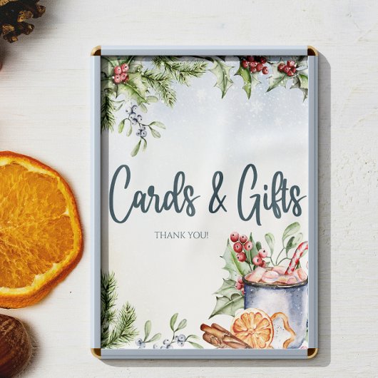 居心地の良い冬ホットココアベビーシャワーカード&ギフト ポスター