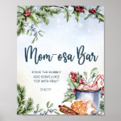 居心地の良い冬ホットココアベビーシャワーマムオーサバー ポスター (正面)