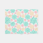 居心地の良い冬ワンダーランドスノーフレークスパターン フリースブランケット (正面(横))