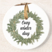 居心地の良い冬日 コースター (正面)