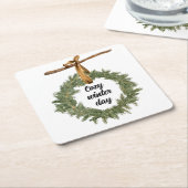 居心地の良い冬日 スクエアペーパーコースター (アングル)