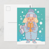 居心地の良い冬犬 ポストカード (正面/裏面)