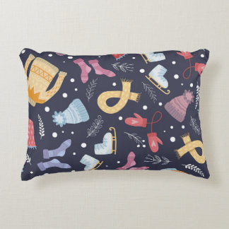 居心地の良い冬編みシームレスヴィンテージ アクセントクッション