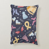 居心地の良い冬編みシームレスヴィンテージ アクセントクッション (裏面(縦))