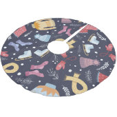 居心地の良い冬編みシームレスヴィンテージ ブラッシュドポリエステルツリースカート (アングル)