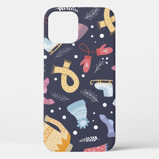 居心地の良い冬編みシームレスヴィンテージ Case-Mate iPhoneケース (裏面)