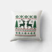 居心地の良い北欧クリスマストナカイ枕 クッション (裏面)