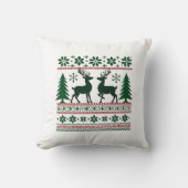 居心地の良い北欧クリスマストナカイ枕 クッション (正面)