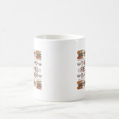 居心地の良い北読欧のセーター柄の本とお茶 コーヒーマグカップ (中央)