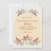 居心地の良い収穫秋の収集パターン 招待状 (正面)